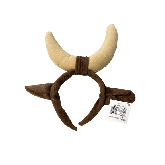 J Hats Other - J Hats Cow Calf Horn Ears Headband Costume Brown Tan Plush Halloween DressUp NEW